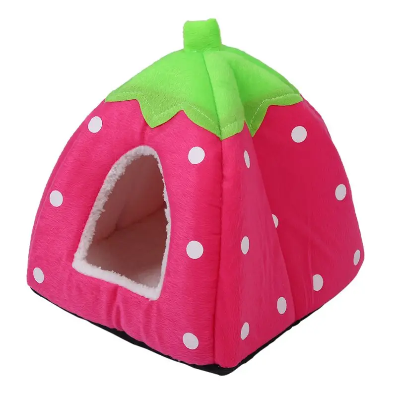 Мягкая Губка Клубника Собака Кошка Кровать Дом Питомник подушка для собак
