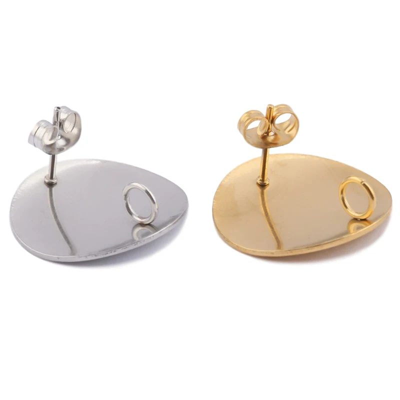 10 шт. женские круглые фоторазъёмы из нержавеющей стали | Украшения и аксессуары