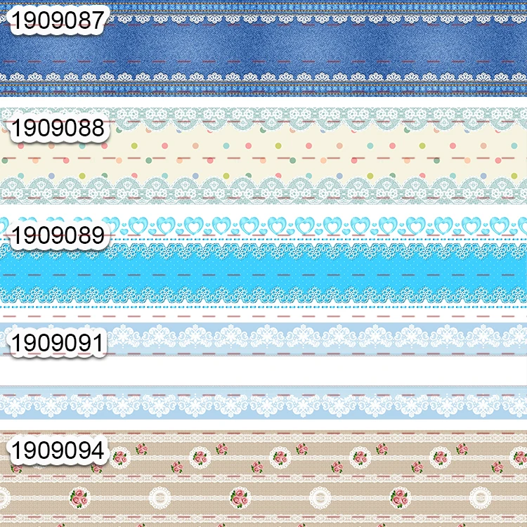 10 ярдов-Различные размеры-корсажная лента-цветные полосы с цветочным принтом |