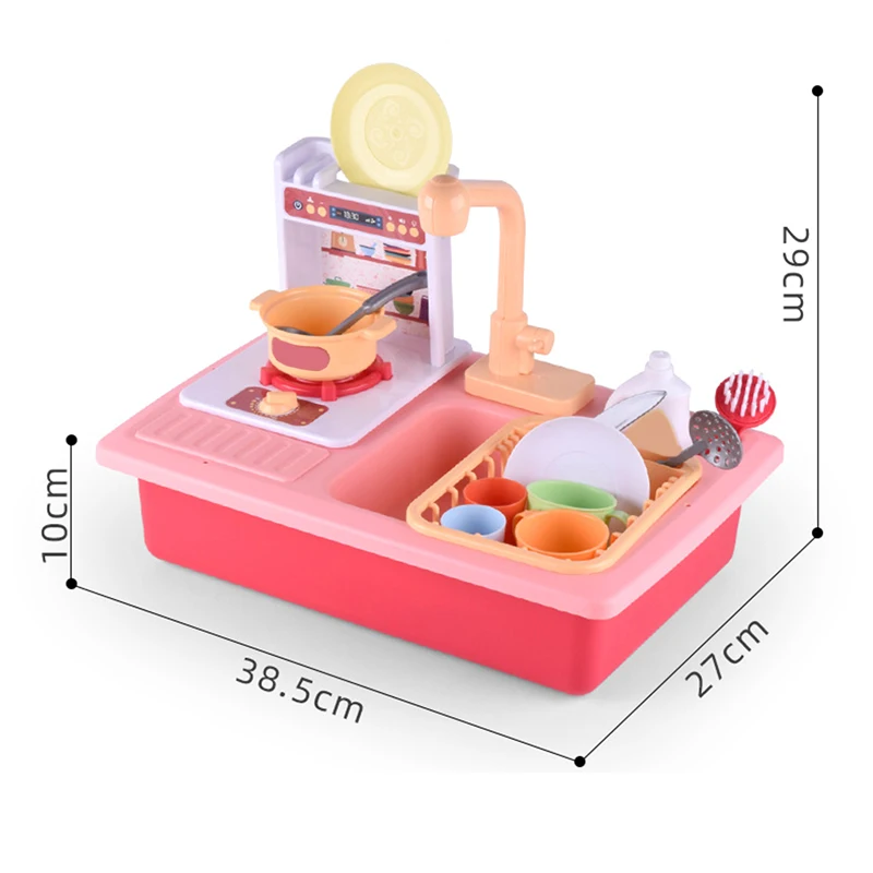 

Kid Kitchen Toy Set Pretend Play House Toys Simulated Electric Dishwasher Sink Dishwasher Toys Role Playing Gift For Children