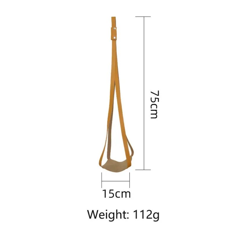 

Garden Plant Hanger PU Leather Wall Decoration Flower Pot Plant Hanging Holder Indoor Outdoor Home Hanging Basket Balcony Decor