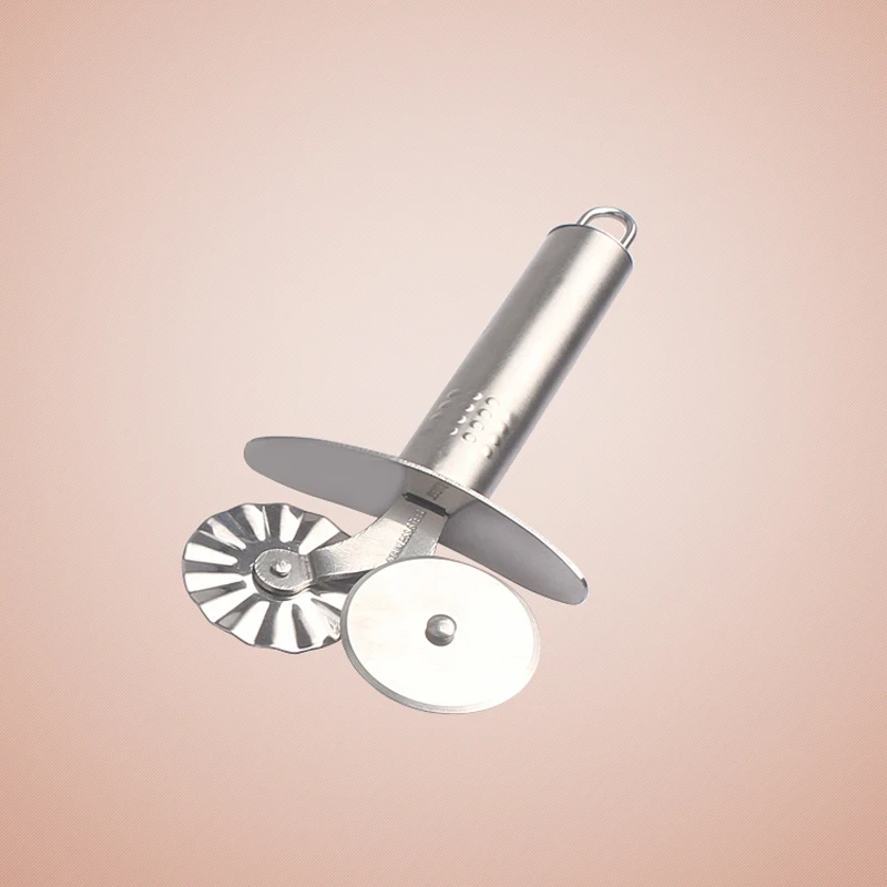 Bakest Double-head Stainless Steel Dough Pie Pizza Roller Cutter Pastry and Pasta Cookie Chopper | Tools