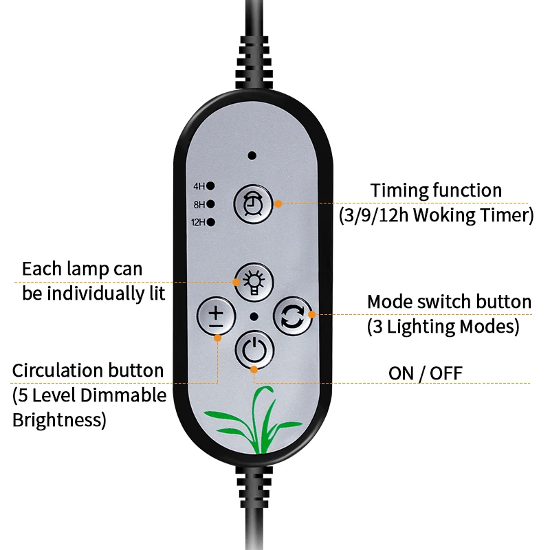 Фитолампа светодиодная полного спектра 5 в постоянного тока USB 15 Вт 30 45 60 с
