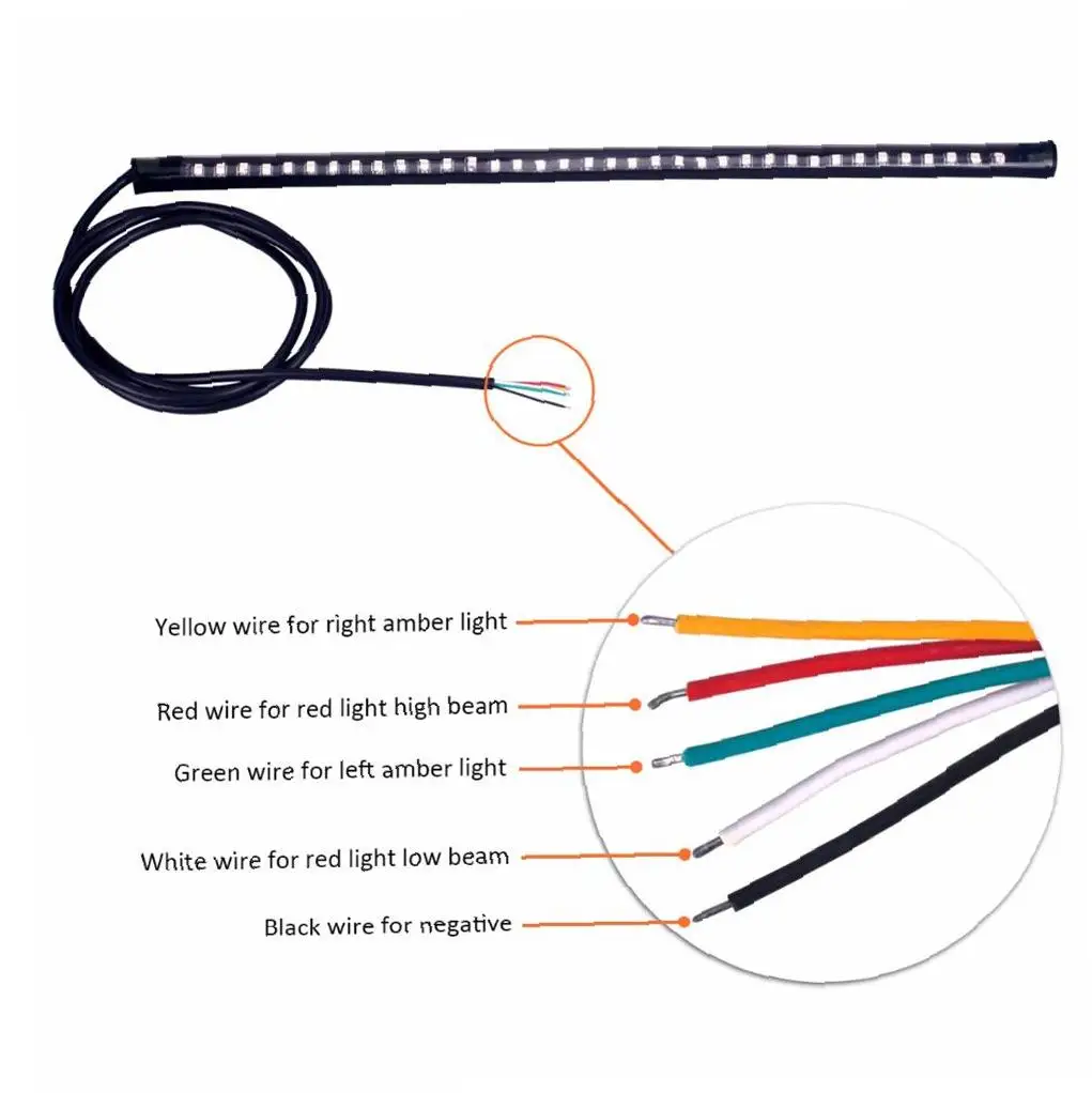 Универсальный Автомобильный задний тормоз для мотоцикла сигнал поворота 48