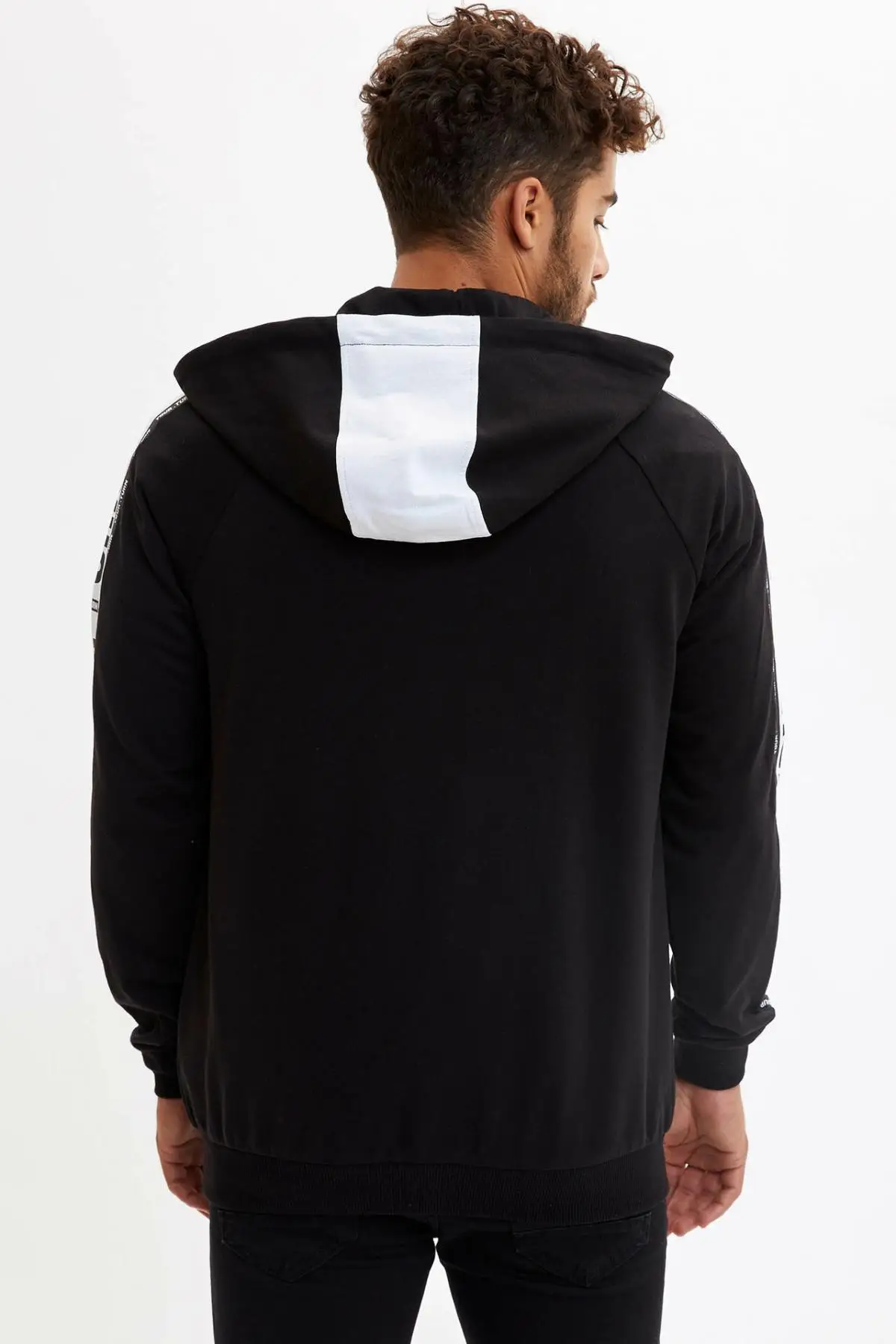 DeFacto Мужская куртка с капюшоном повседневные куртки буквенным принтом мужские