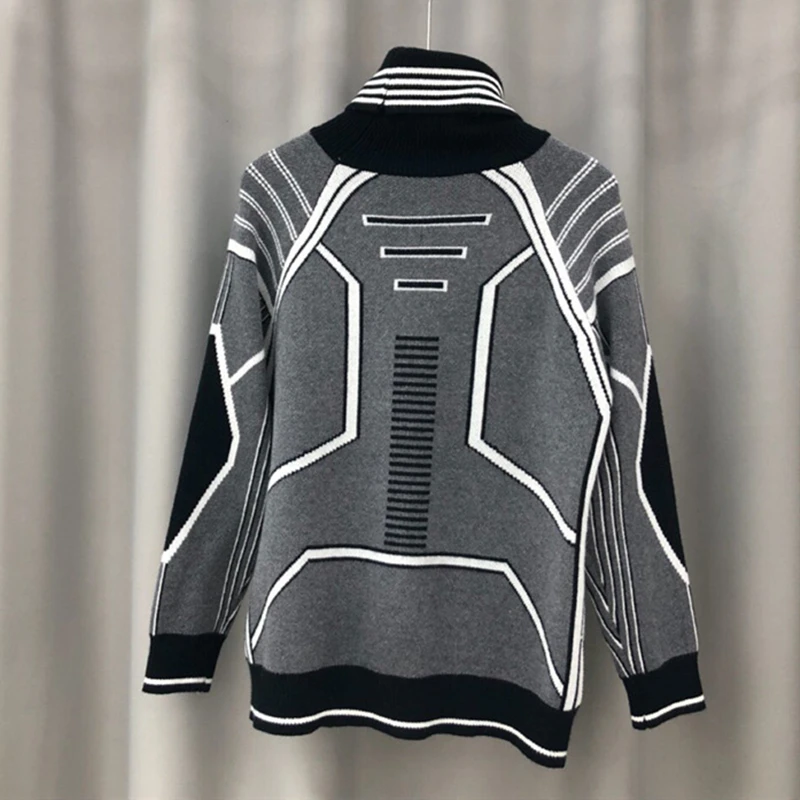 Роскошный бренд высокое качество подиумный дизайнерский новый свитер зимний