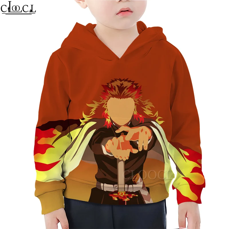 

CLOOCL Kimetsu No Yaiba The Movie: Mugen Train Rengoku Kyoujurou 3D Print Kids Hoodies Streetwear Casual Tops Coat Drop Shipping