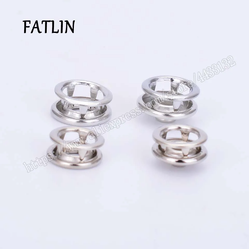 50 комплектов (4 шт. 1 набор) кнопочные кнопки серебристая металлическая