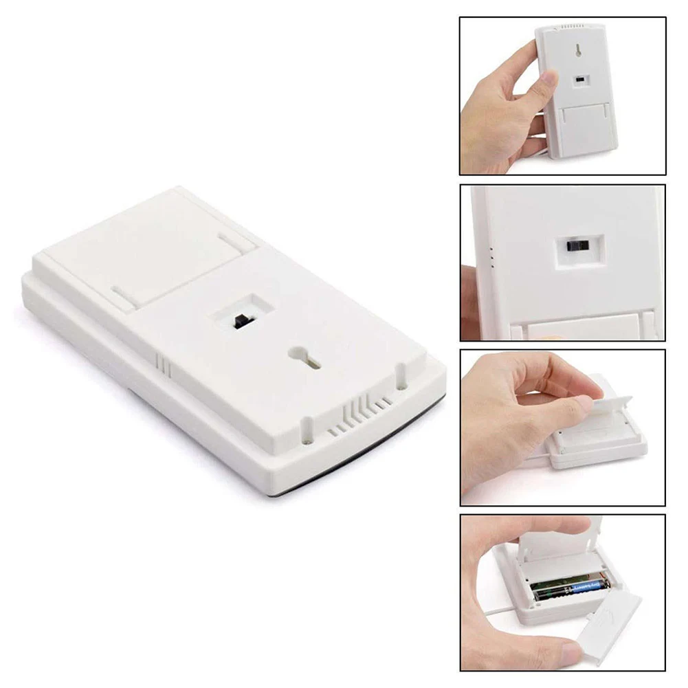 

Desk Temperature Office Hygrometer Digital Probe Battery Powered With Alarm LCD Display Thermometer Humidity Home Indoor Outdoor