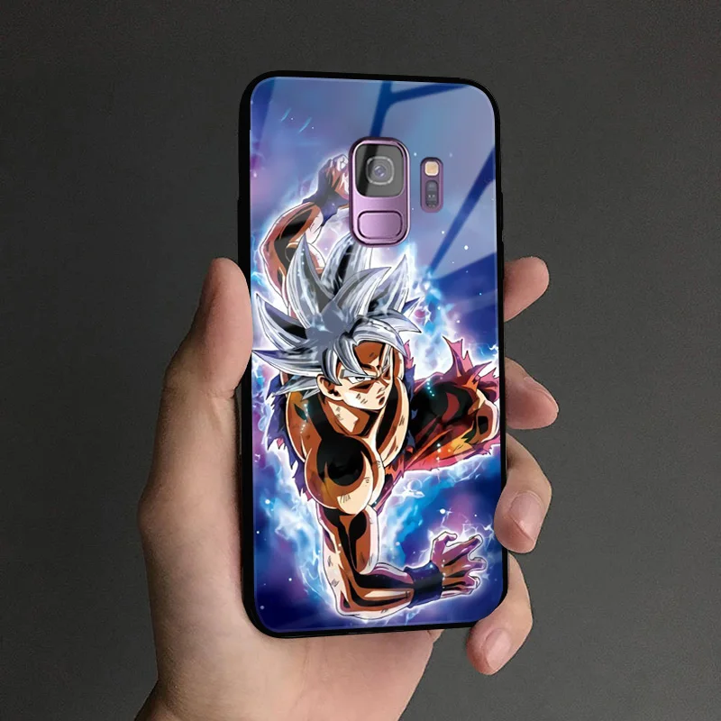 Dragon Ball Super DBS Goku аниме мягкий силиконовый стеклянный чехол для телефона, чехол для samsung Galaxy S8 S9 S10e S10 Note 8 9 10 Plus - Цвет: E 355