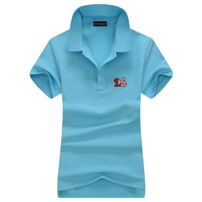 Женские хлопковые рубашки-поло 100% женские рубашки с коротким рукавом модная