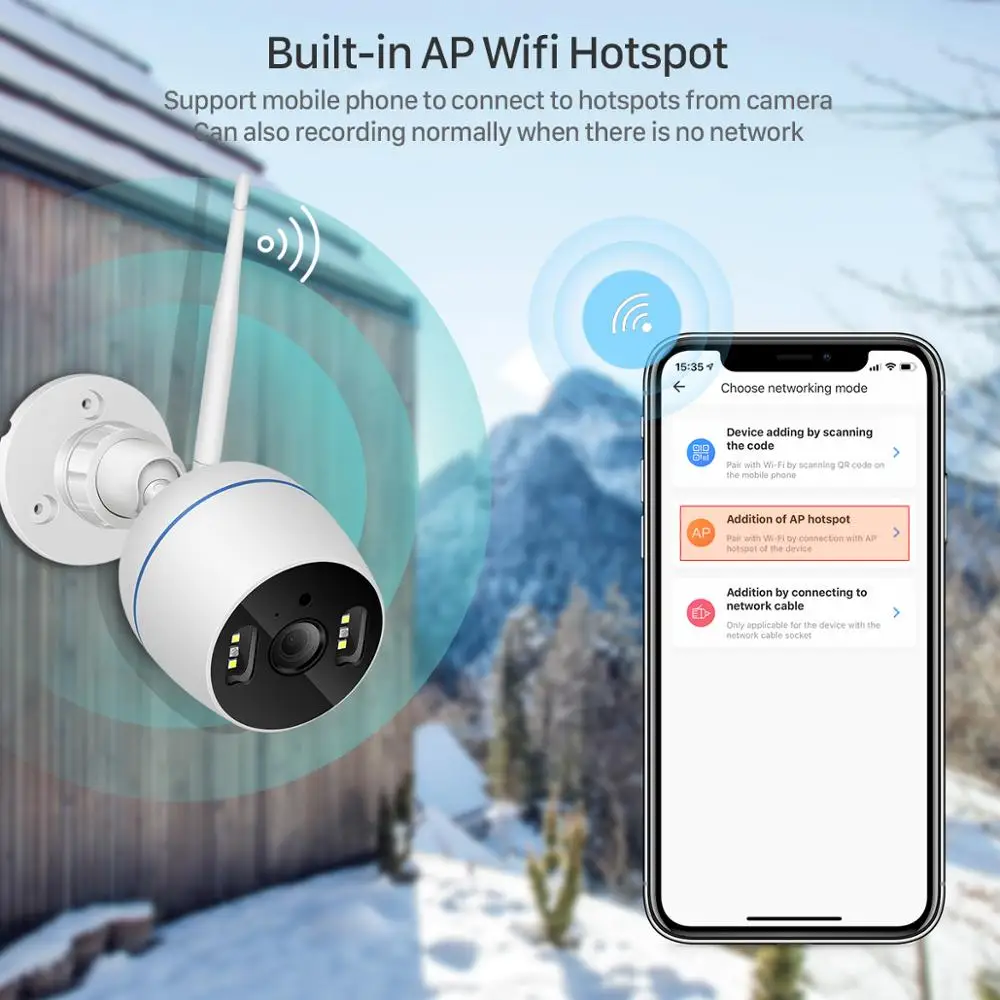 HD 2MP 1080P Водонепроницаемая WiFi IP камера двухсторонняя аудио беспроводная уличная камера 20 м полноцветная камера ночного видения CCTV камера безопасности