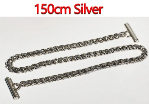 150cm Silver DIY 6 мм золото, серебро, пистолет черный, покрытие бронзового металла замена цепи плечевые ремни для маленькой сумки ручка с OT застежками - Цвет: 150cm Silver