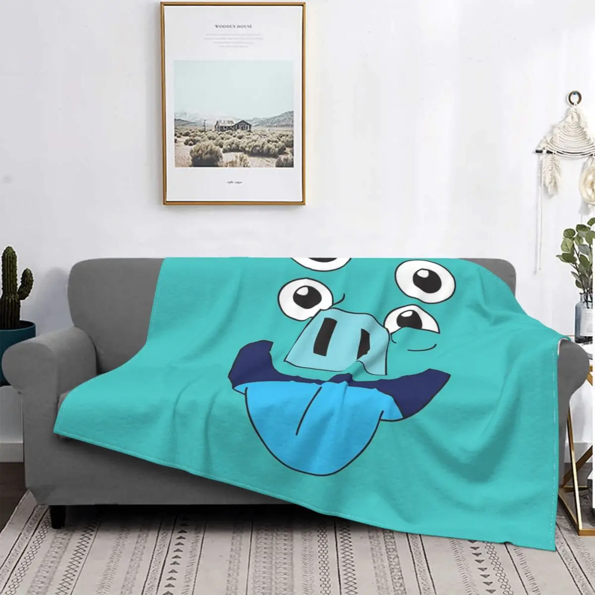

Kipo-Manta con cara de cerdo, colcha a cuadros para cama, con capucha, colcha de Пикник