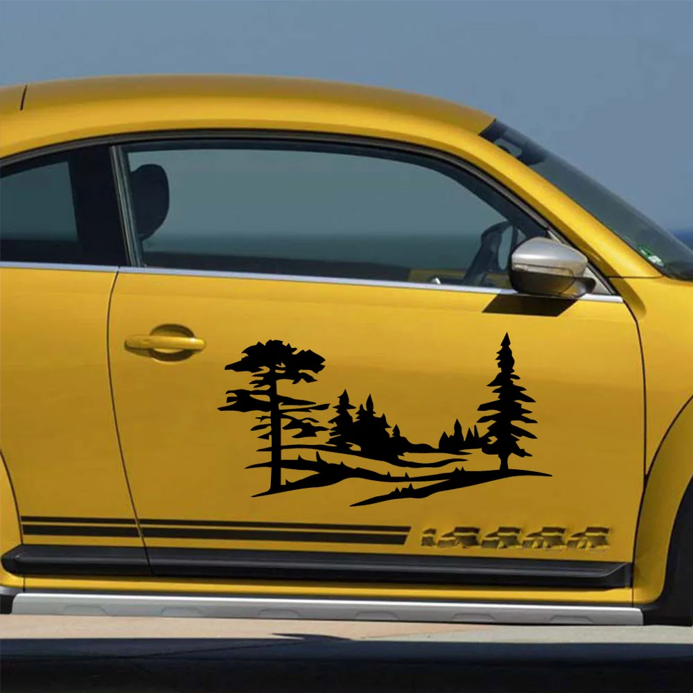 

Cartoon Forest scenery Vinyl Wrap Motorcycle Car Decal Accessories