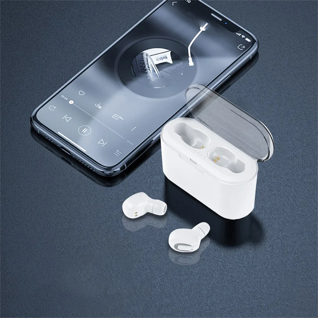 Binaural Wireless Mini Bluetooth Stereo Earphones In-Ear Headset Charging Case 2200mAh For iPhone Xiaomi | Электроника
