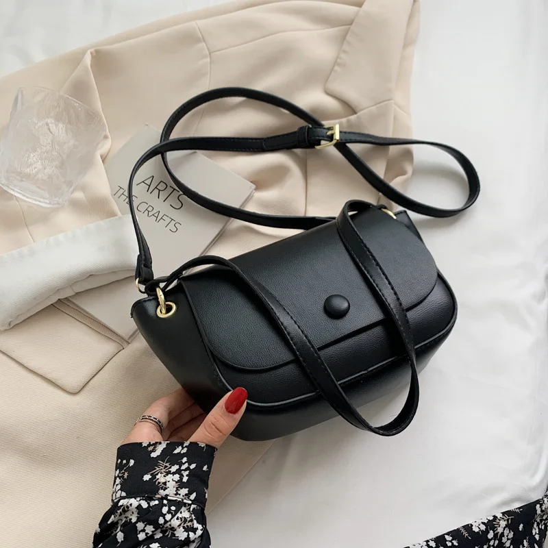 

High Quality Ladies Messenger Bag2021New Female Bag Trendy Fashion One-shoulder Small Square Bag Simple Solid Color Underarm Bag