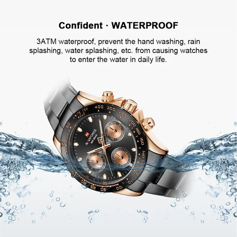 

NAVIFORCE Business Brand Luxury Whatches For men Military Sport Warterproof Man watch Casual Date Male Clock Relogio Masculino