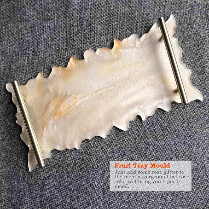 Поднос из силиконовой смолы и формы для горки 2 шт. Серебристые ручки пресс