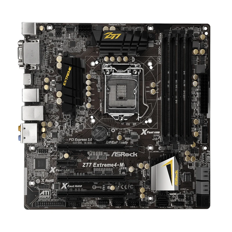 Материнская плата Z77 для игрового ПК ASRock LGA 1155 Intel DDR3 32 Гб PCI E 3 0 USB3.0 Xeon Extreme4 M v2 Core E3