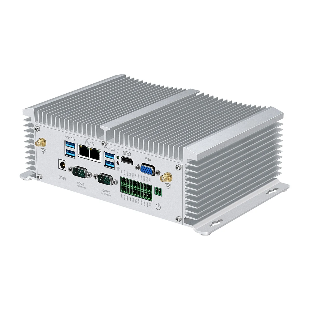 XCY X40G промышленный Мини ПК i5-8350U i7-7500U i5-7200U 2* RS232/422/485 2* LAN 8* USB HDMI VGA GPIO Wi-Fi 4 аппарат не привязан к оператору сотовой связи, Windows, Linux
