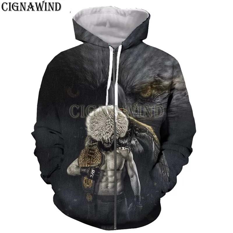 Мужская/Женская толстовка khabib nurmagomedov/conor mcgregor на молнии с 3D - Цена: 1940