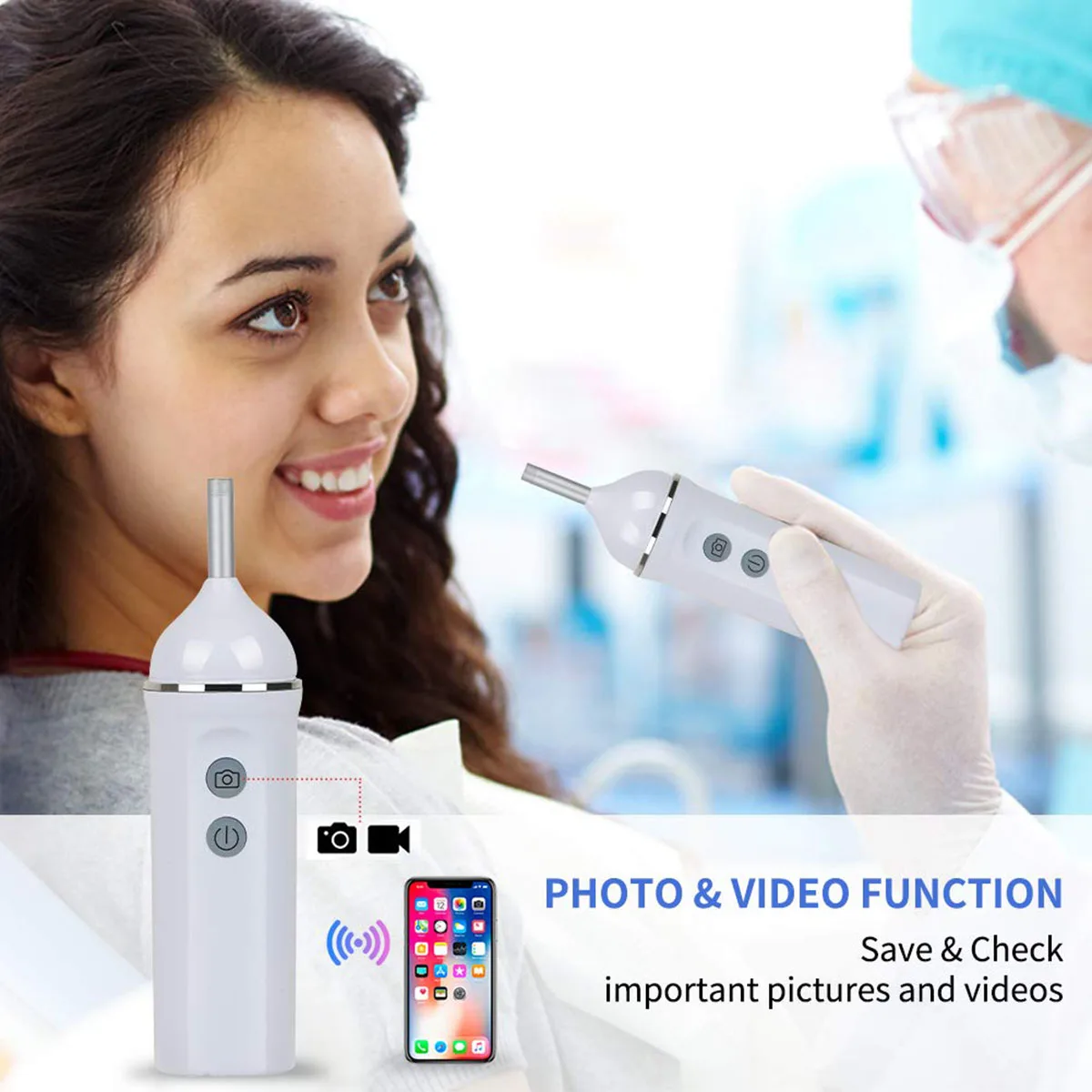 Цифровой ушной отоскоп с Wi Fi беспроводной Эндоскоп HD720P камера для осмотра ушей