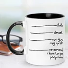 Керамическая фарфоровая кружка для пива Shhh, керамическая кружка для кофе, чая, подарочные чашки, кружки