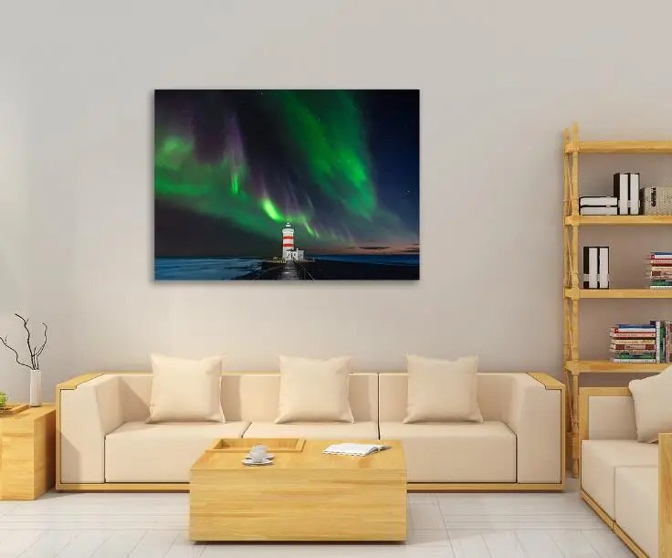 

Sky Framed LED Induction Light Painting Wall Pictures for Living Room Canvas Wall Art Pictures