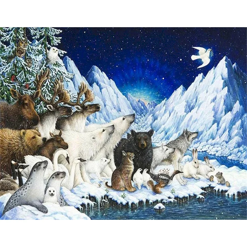 

GATYZTORY DIY Frame Paint By Number Kits Animal Coloring By Numbers On Canvas Handmade Gift Home Decor Craft Wall Artworks