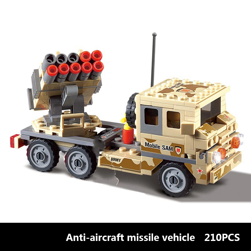 Военный автомобиль совместимый с legoed Greta ww2 солдатами боевыми строительными