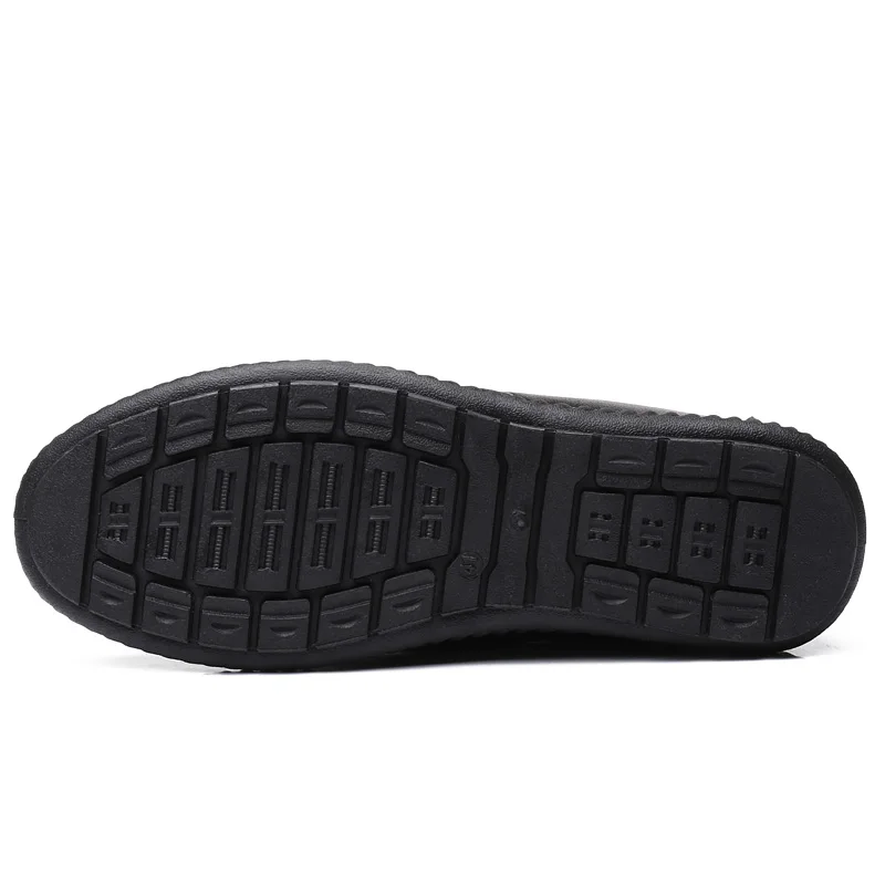 2020 Leather Shoes Men Fashion Casual Ligheweight Lace-up Footwear KITLELER Non-slip Moccasins Chaussure Homme | Обувь