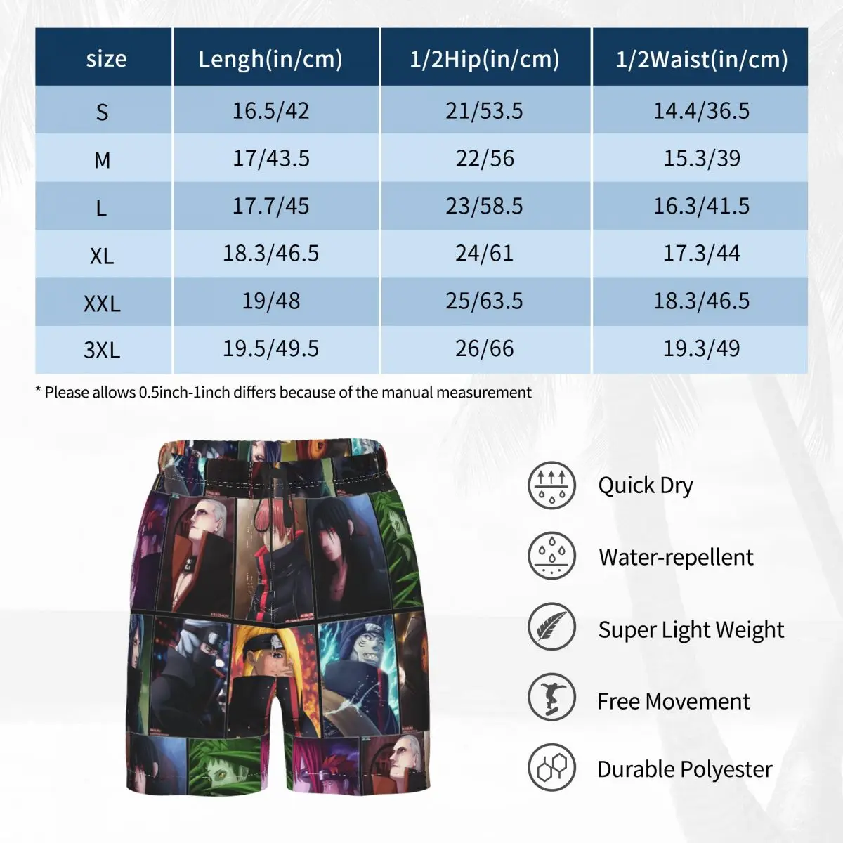 

Promo Causal Japan Anime Akatsuki Anime Red Cloud Print Breathable Quick Dry Humor Graphic swimsuit