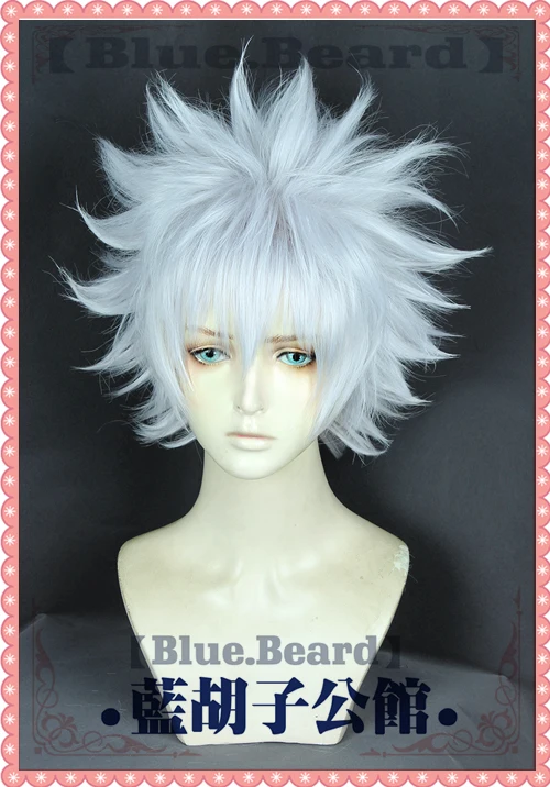 Парик для Хэллоуина Hunter X Killua Zoldyck Короткие головные уборы из синтетических волос