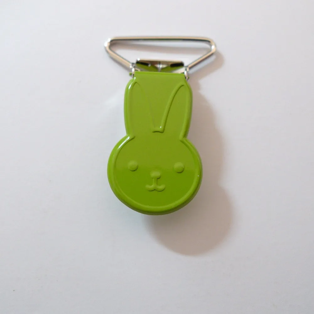 25pcs 1'' 25mm #22 LIME GREEN COLOR Rabbit Bunny Shape Suspender Clips | Мать и ребенок