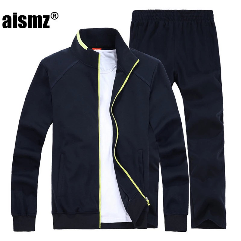 Aismz, весна, осень, зима, мужской спортивный комплект, куртка+ штаны, спортивный костюм, комплект из 2 предметов, спортивный костюм, мужской комплект одежды, 8XL