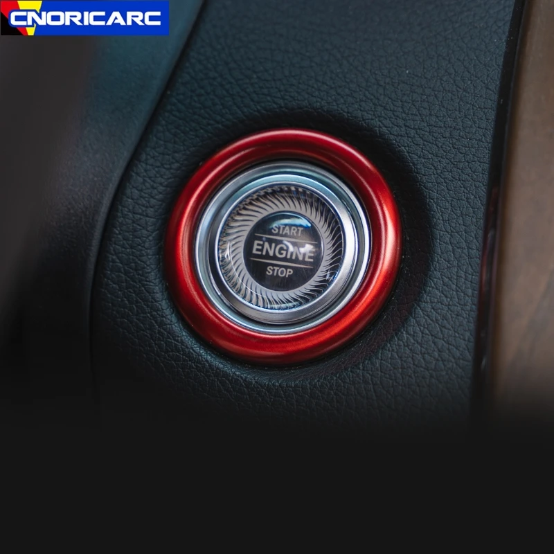 

Car Styling Engine Start Stop Ignition Ring Trim Decoration For Mercedes Benz C E Class W205 W213 GLC X253 2019-2021 Accessories