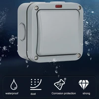 ip65 switch windproof waterproof single and double channel waterproof switch for kitchen bathroom swimming pool switch tool