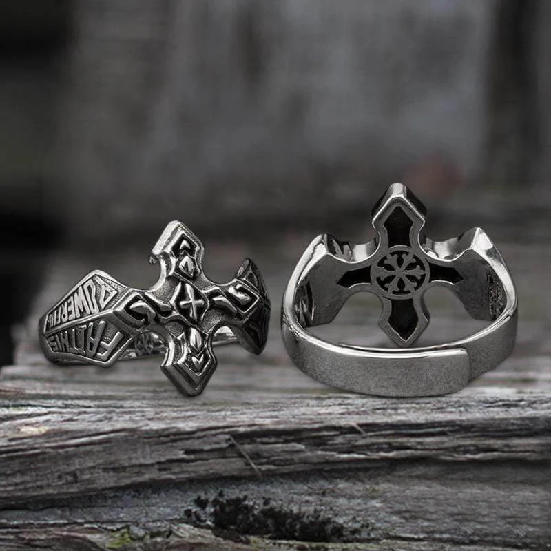

Retro Punk Hip Hop Rock Punk Simple Cross Ring Men's Holiday Gift Party Jewelry Wholesale