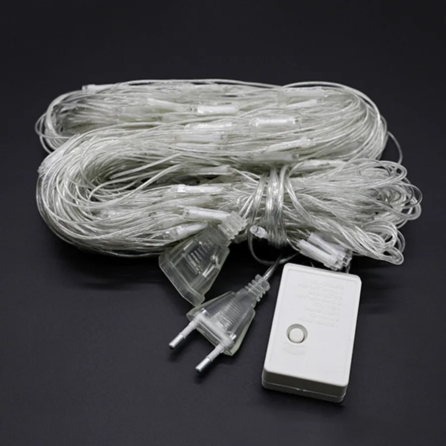 

1.5*1.5M 3*2M 200 LED Christmas Mesh Net String Light Christmas Tree Fairy Light Garland Wedding Party Window Curtain Light