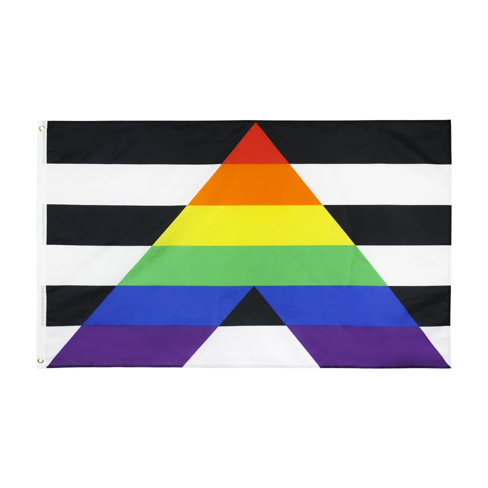 

2021 90x150cm LGBT rainbow pride Gay Straight Ally Flag