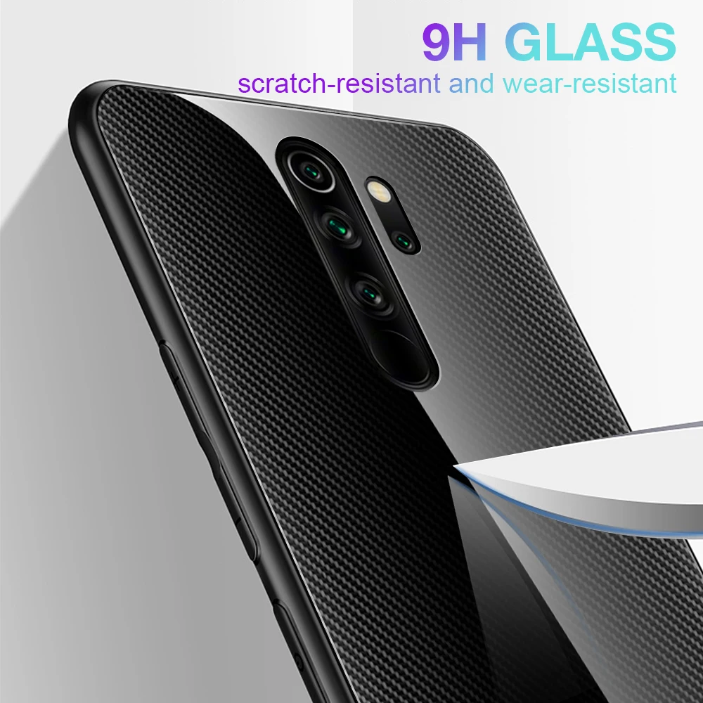 

Colorful 9H Hard Tempered Grain Glass Case For Xiaomi Redmi Note 5 6 7 8 8T 9 9S K20 Pro 7A 8A 9A Mobile Phone Cover