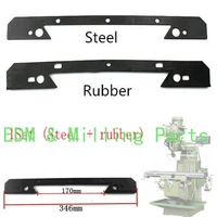1set steel rubber milling machine saddle knee wiper plate steel rubber 346mm cnc mill for bridgeport