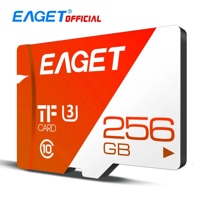 EAGET T1 Micro SD карта 16 Гб/32 ГБ/64 Гб/128 ГБ/256 ГБ класс 10 TF карта памяти Высокоскоростная флеш-карта для телефонов и планшетов