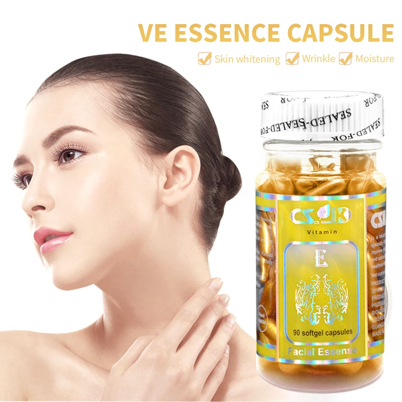 90pcs/box Vitamin E Capsules Spot Acne Removing Moisturizing Nutrition Whitening Freckle Capsule Serum Face Cream | Красота и