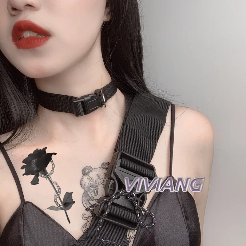 Чокер FFLACELL Женский Регулируемый в готическом стиле крутая цепь панк короткая