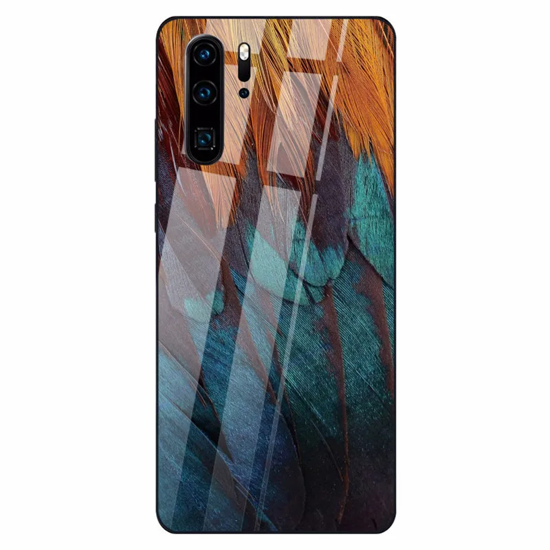 12 Чехол из закаленного стекла для huawei P30 P20 Lite mate 20 Lite перо черный чехол s для huawei Honor 9 10 Lite 8X MAX P Smart Z Nova 3 - Цвет: 12