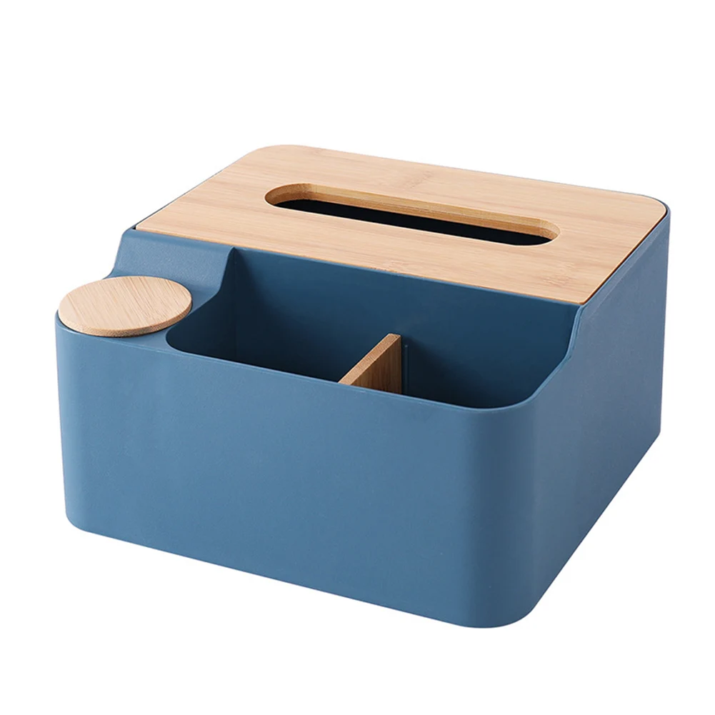 

Wooden Tissue Box Environmental Protection Home Tissue Container Desktop Organizer Remote Holder Case for Office Home Decoration