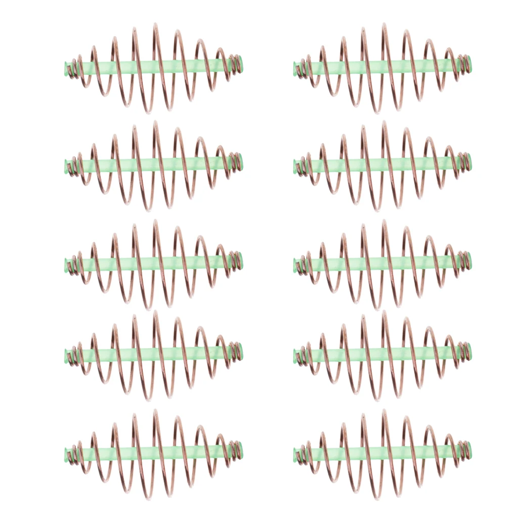 10 шт. рыболовная приманка кормушка пружинная катушка встроенный метод подачи 4 5