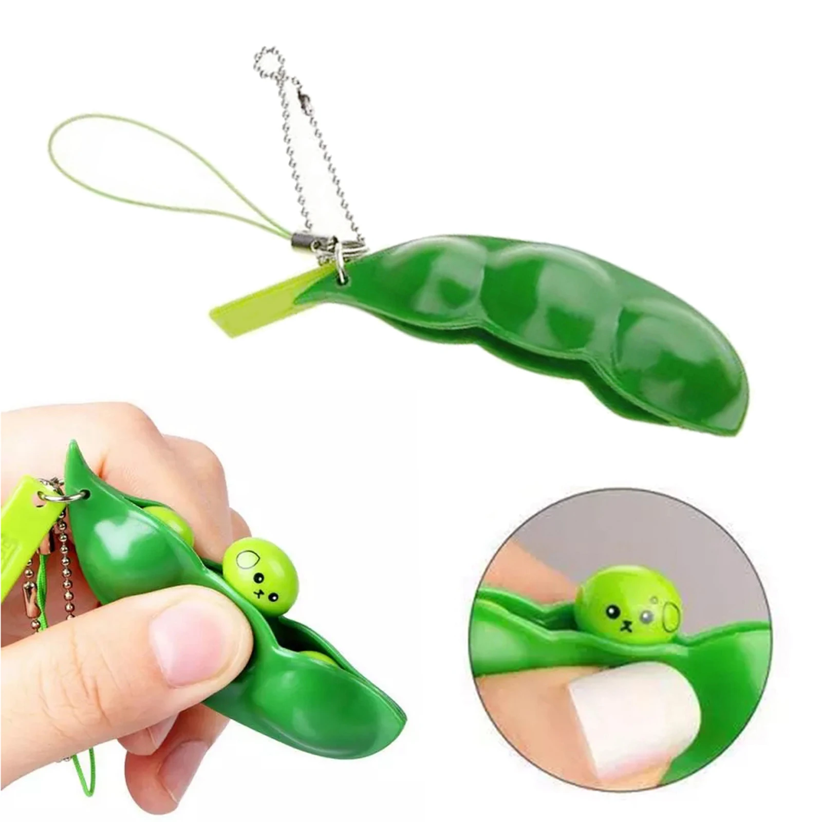 Infinite Squeeze Decompression Bean Toys Squishy Peas Beans Keychain Anti StressToy Gift Fidget | Игрушки и хобби